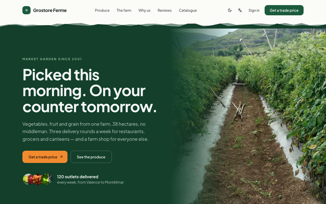 Market garden farm